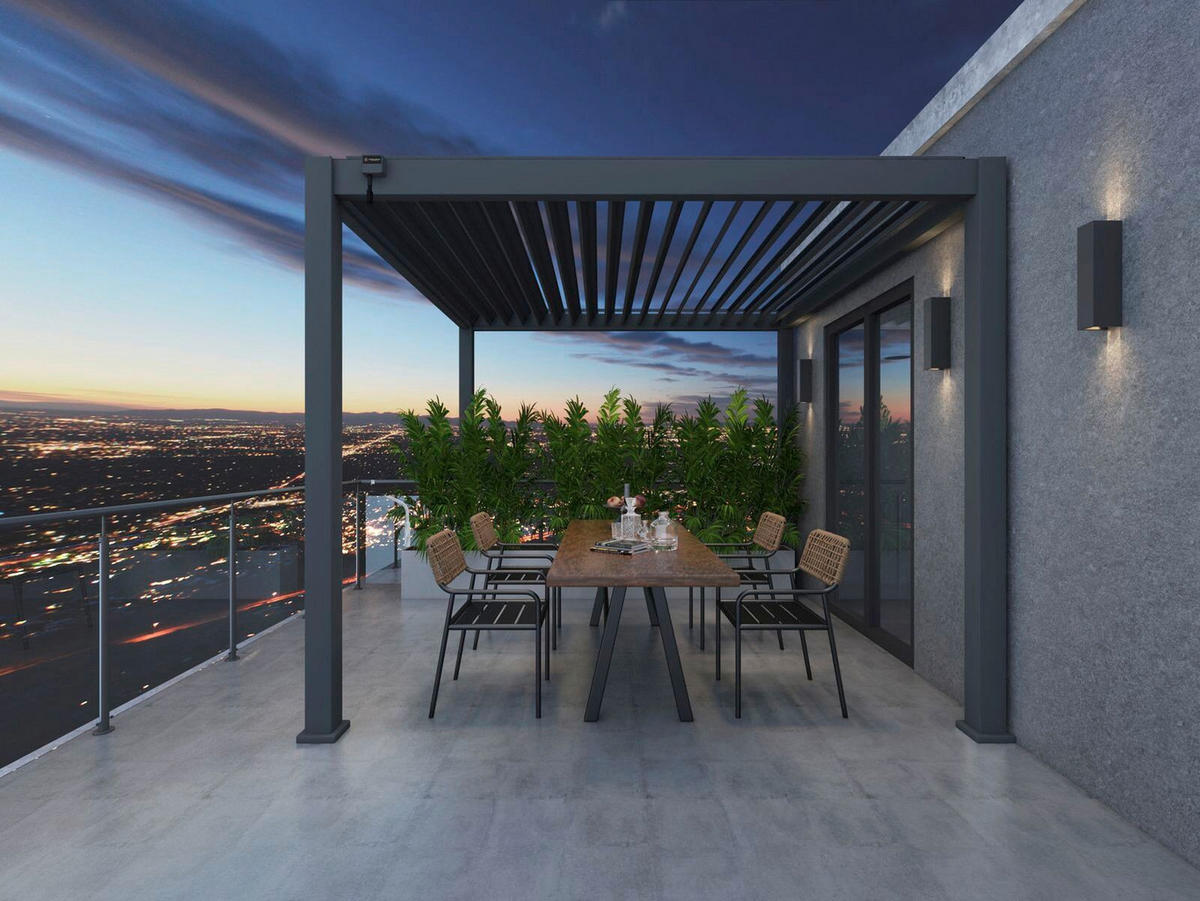 PERGOLA 360/400/255 cm   - Graphitfarben, Basics, Metall (360/400/255cm) - Gardenson