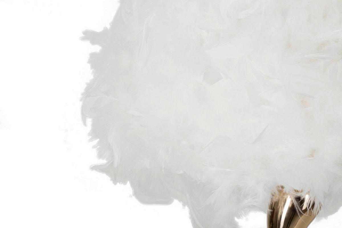 TISCHLEUCHTE - Goldfarben/Weiß, Basics, Kunststoff/Metall (25/47/25cm)