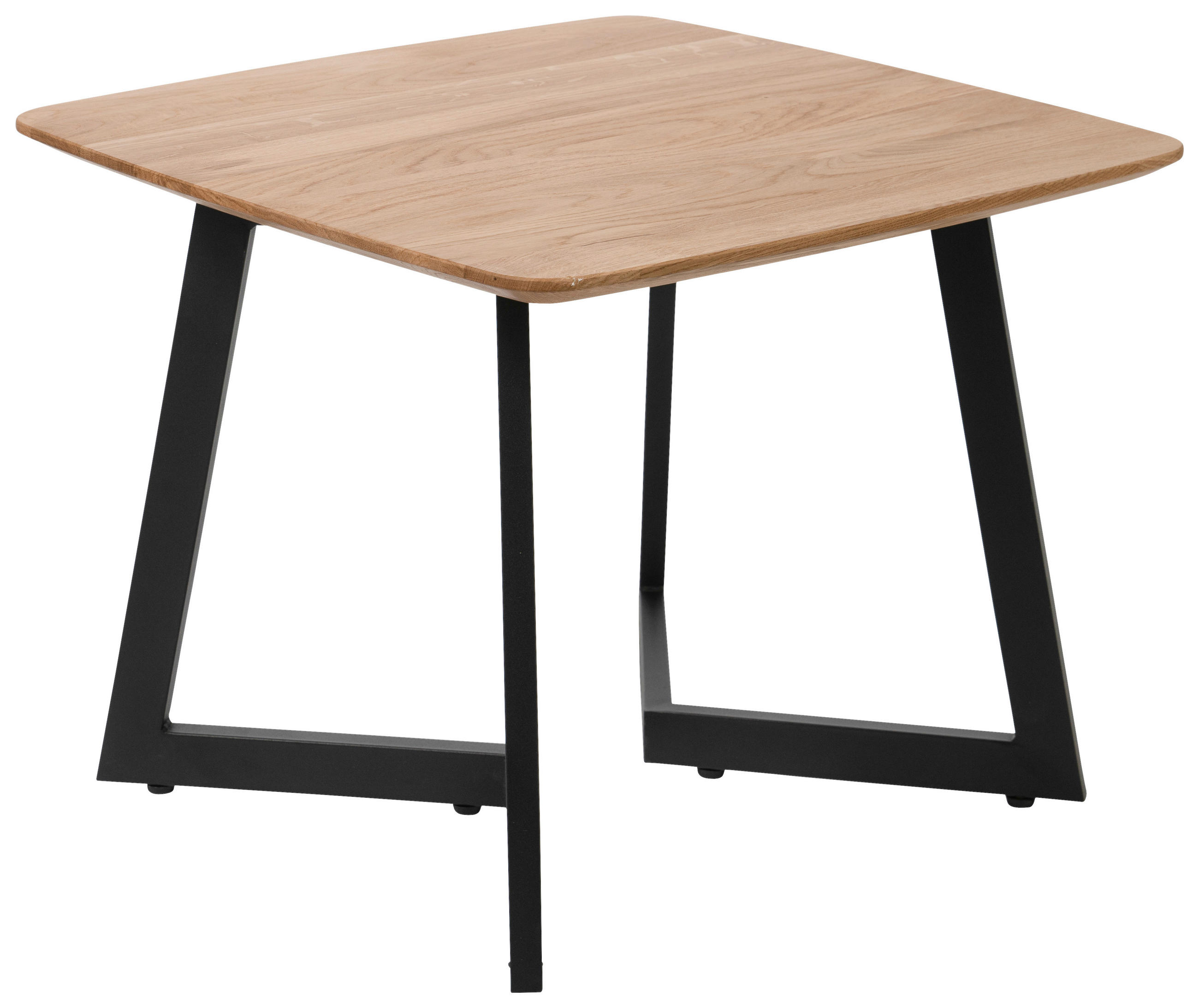 BEISTELLTISCH in Holz, Metall 60/60/46 cm  - Wildeiche/Schwarz, Basics, Holz/Metall (60/60/46cm)