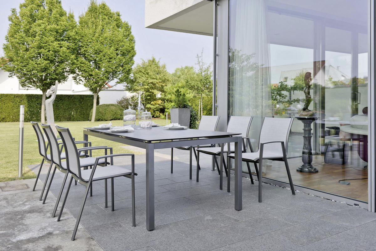 TISCHPLATTE 200/100/1,3 cm Kunststoff  - Grau, Design, Kunststoff (200/100/1,3cm) - Stern