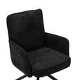 ARMLEHNSTUHL  Sitzfläche 180° drehbar Mikrofaser  - Schwarz, Design, Textil/Metall (60/90/68cm) - Carryhome