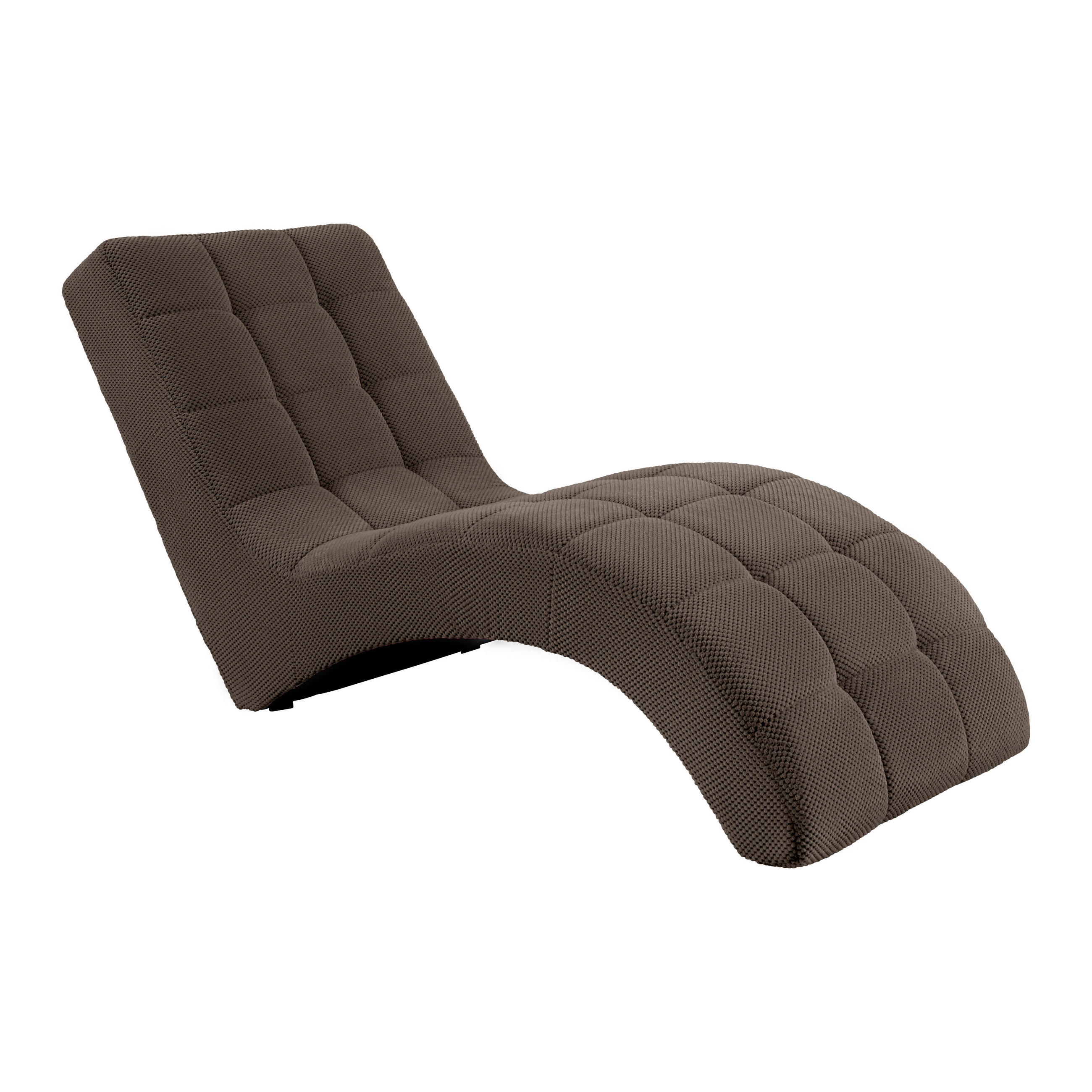 LIGGFÅTÖLJ i vävt tyg brun  - brun/svart, Modern, textil/plast (68/80/167cm) - MID.YOU