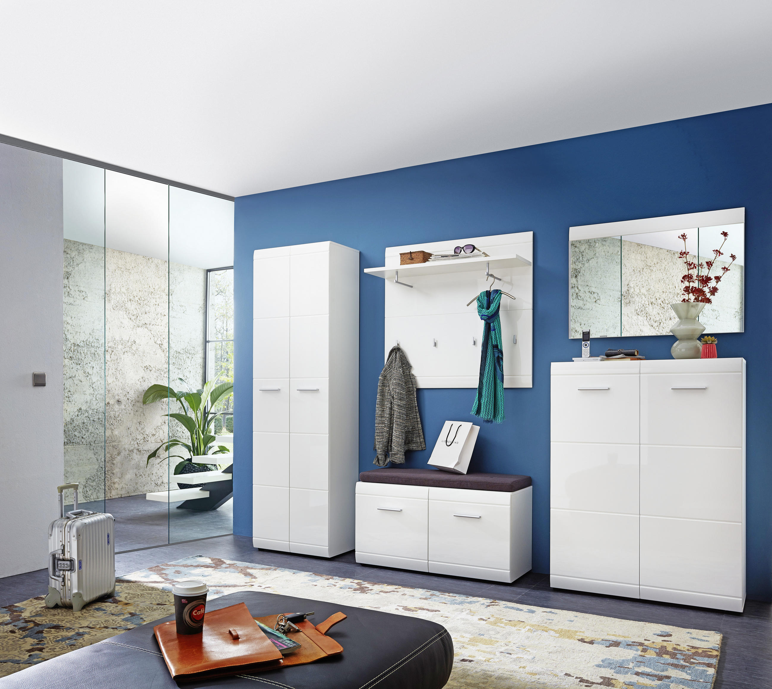 Thumbnail - Carryhome Schuhschrank Adana, Weiß, Holzwerkstoff, 10 Fächer, 134x120x36 cm, Beimöbel erhältlich, Garderobe, Schuhaufbew...