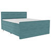 BOXSPRINGBETT 180/200 cm  in Türkis  - Türkis/Schwarz, Konventionell, Textil/Metall (180/200cm) - Carryhome