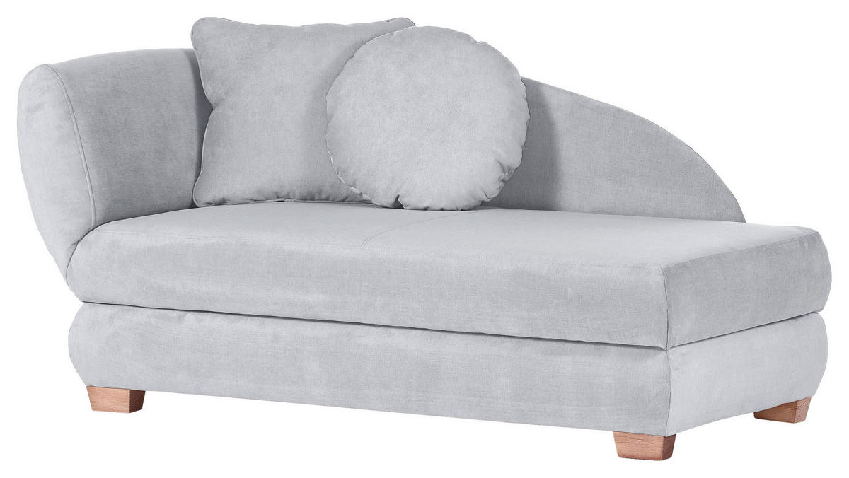 RÉCAMIERE in Mikrofaser Hellblau  - Eichefarben/Hellblau, LIFESTYLE, Holz/Textil (88/85/176cm) - Xora