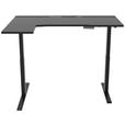 SCHREIBTISCH höhenverstellbar, Memoryschalter  - Schwarz, Design, Holzwerkstoff/Kunststoff (150/76/73-118cm) - Cantus