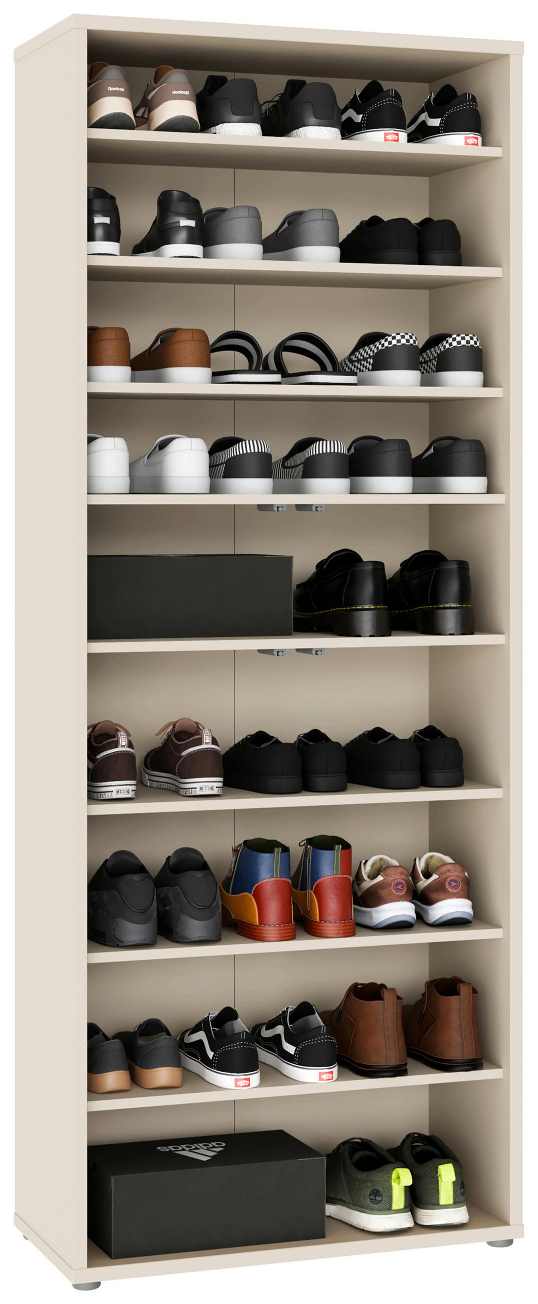 SCHUHSCHRANK Alice Springs  in 74,5/191,9/34,9 cm  - Sandfarben/Grau, MODERN, Holzwerkstoff/Kunststoff (74,5/191,9/34,9cm) - Xora