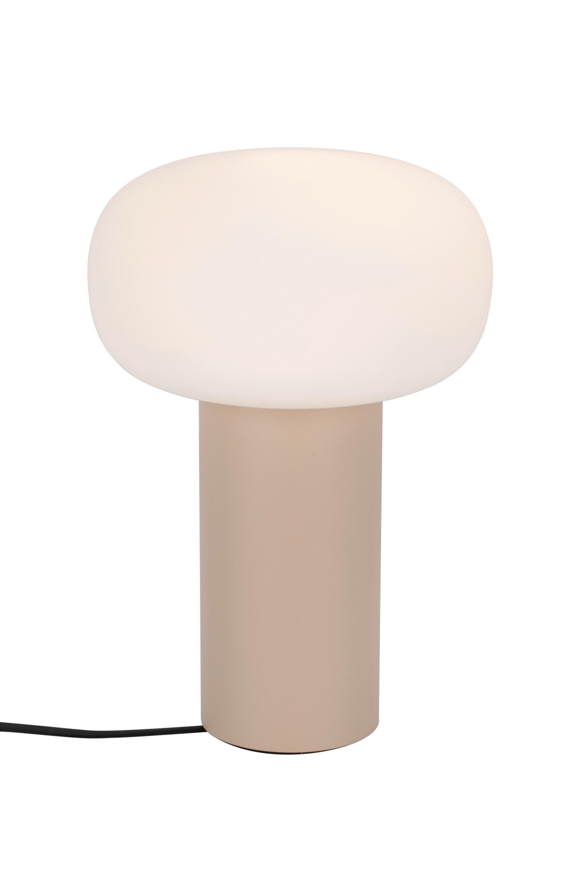 AKKU-TISCHLEUCHTE 13/19 cm   - Sandfarben/Weiß, Design, Glas/Metall (13/19cm) - Dieter Knoll