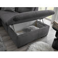 ECKSOFA Grau Mikrovelours  - Schwarz/Grau, KONVENTIONELL, Kunststoff/Textil (265/217cm) - Carryhome