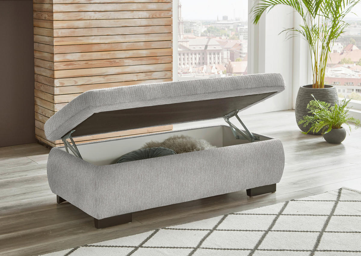 ECKSOFA in Flachgewebe Grau, Hellgrün  - Schwarz/Hellgrün, Design, Textil/Metall (174/297cm) - Beldomo Style