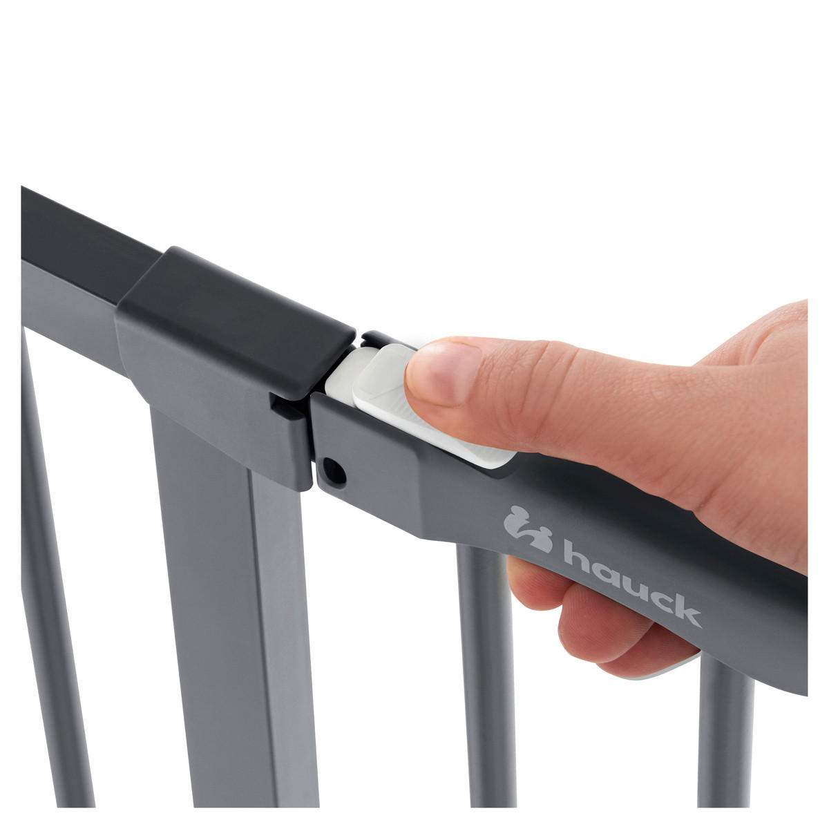 ZAŠTITNA OGRADICA ZA VRATA - tamnosiva, Osnovno, metal/plastika (75 - 80/77cm) - Hauck