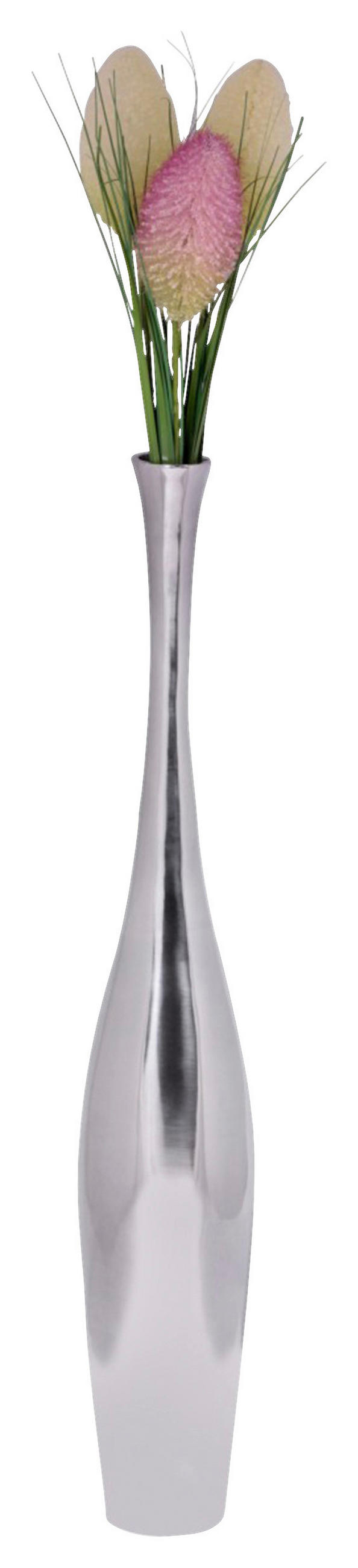 VAZA DEKORATIVNA   12/75/12 cm   metal   - srebrne boje, Moderno, metal (12/75/12cm) - MID.YOU