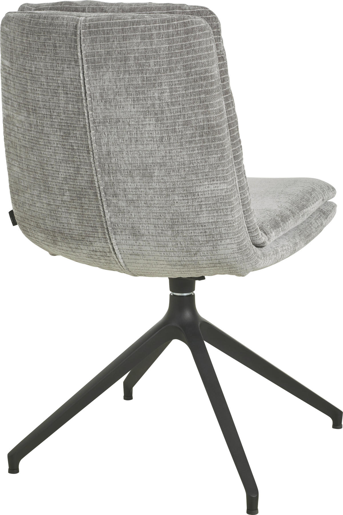 STUHL  in Chenille  - Schwarz/Grau, Design, Textil/Metall (49/90/68cm) - Johann Jakob