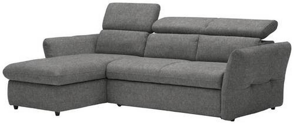 ECKSOFA in Mikrofaser Anthrazit  172/240 cm  - Anthrazit/Schwarz, Design, Kunststoff/Textil (172/240cm) - Stylife