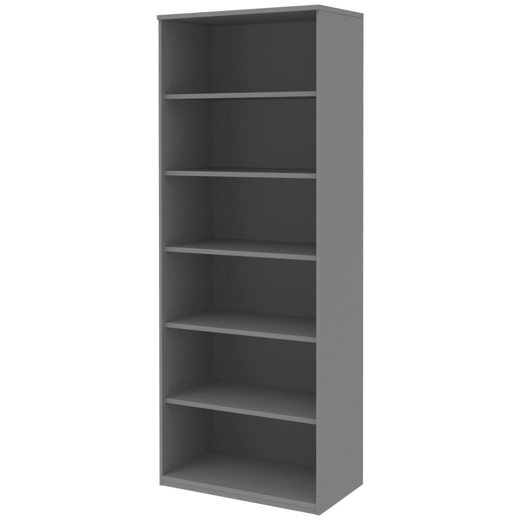 Thumbnail - Moderano Aktenregal, Grau, Holzwerkstoff, 5 Fächer, 80x217.4x43 cm, Made in Germany, Typenauswahl, stehend, in verschied...