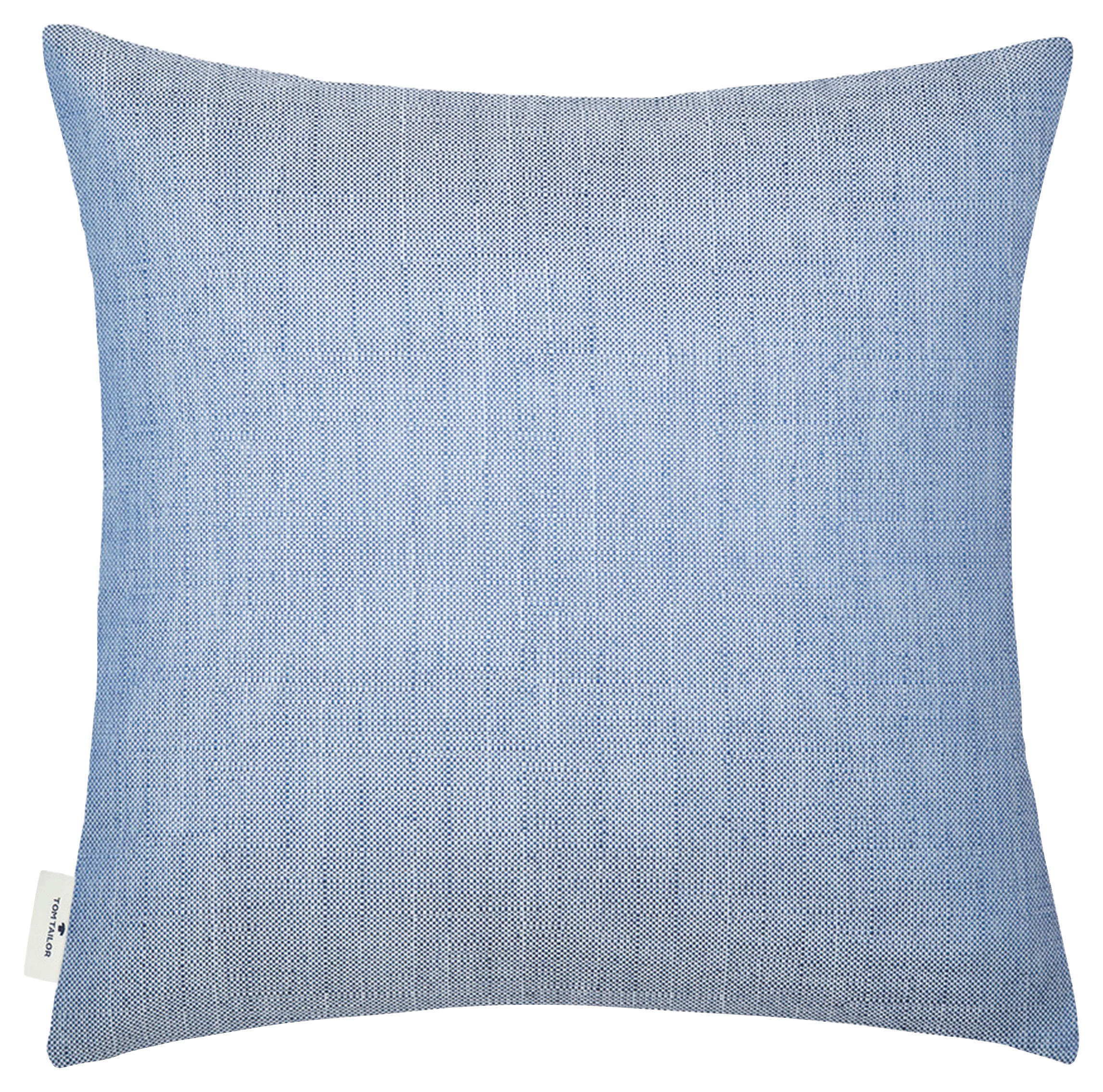 KUDDFODRAL T-Fresh 50/50 cm  - ljusgrå/blå, Klassisk, textil (50/50cm) - Tom Tailor