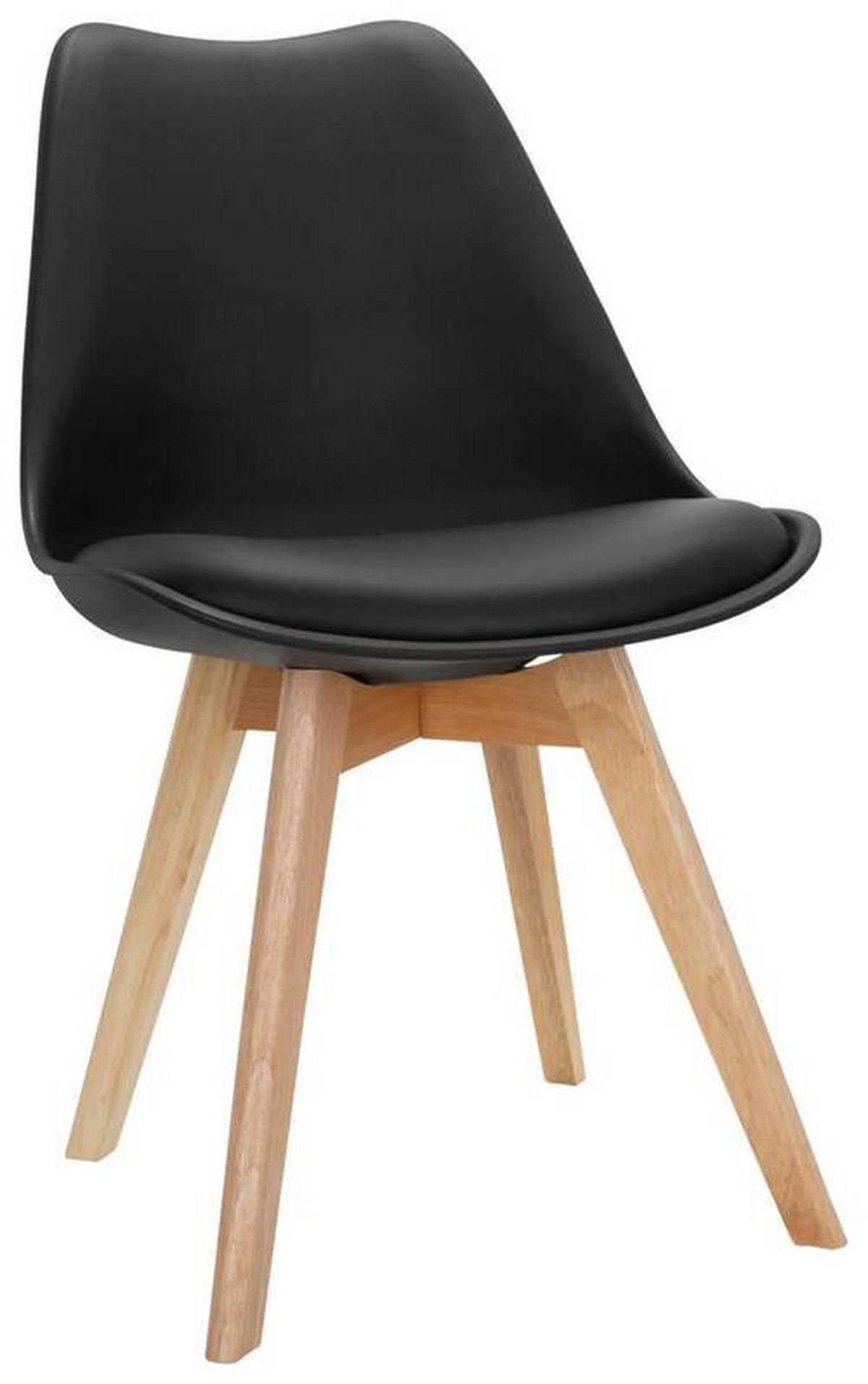 SET STOLOV, umetna masa, tekstil črna, barve bukve  - črna/barve bukve, Moderno, umetna masa/tekstil (748/87/56cm) - MID.YOU