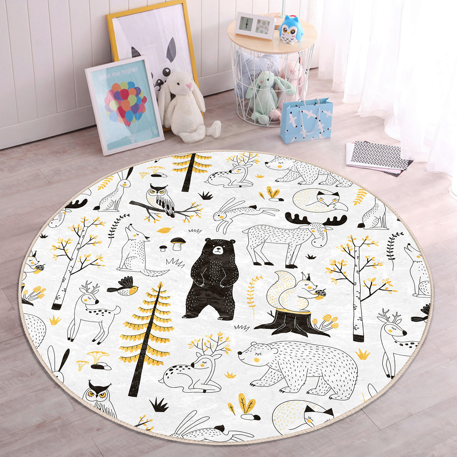 KINDERTEPPICH  Wohnzimmer 120/120 cm Multicolor rund  - Multicolor, Basics, Textil (120/120cm)