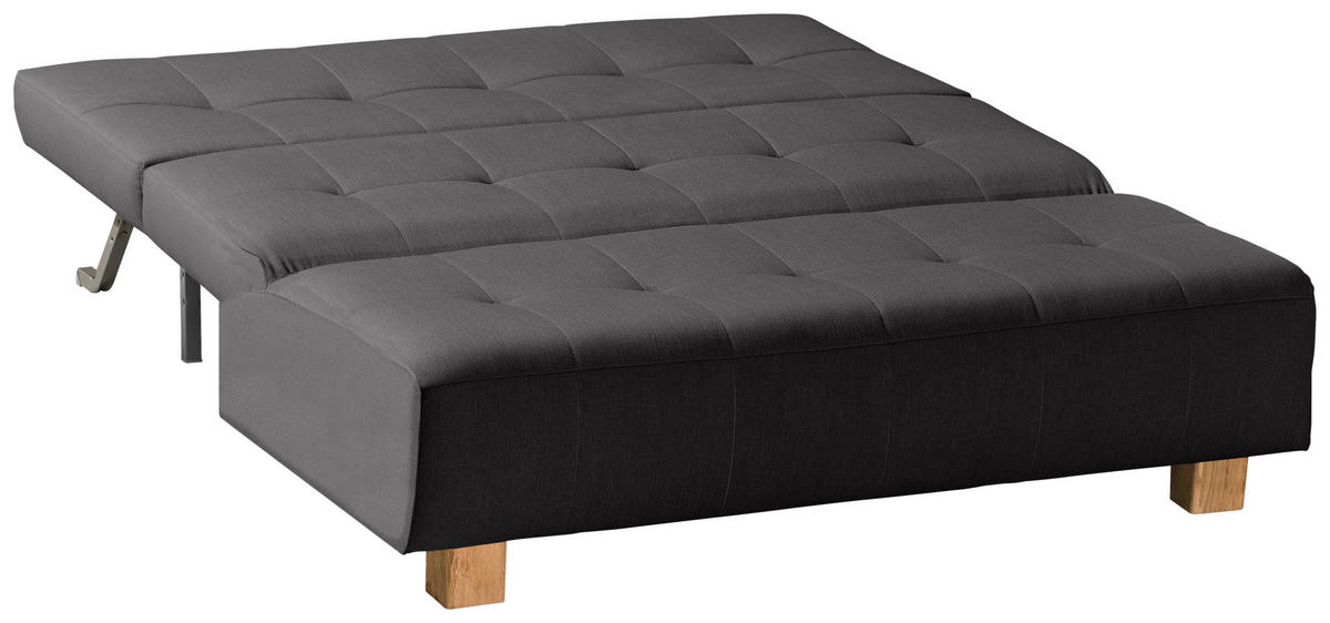 SCHLAFSOFA in Anthrazit  - Anthrazit/Naturfarben, Design, Holz/Textil (165/92/102cm) - Novel