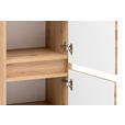 MIDISCHRANK 40/130/35 cm - Eiche Wotan/Silberfarben, Natur, Holzwerkstoff/Kunststoff (40/130/35cm) - Xora