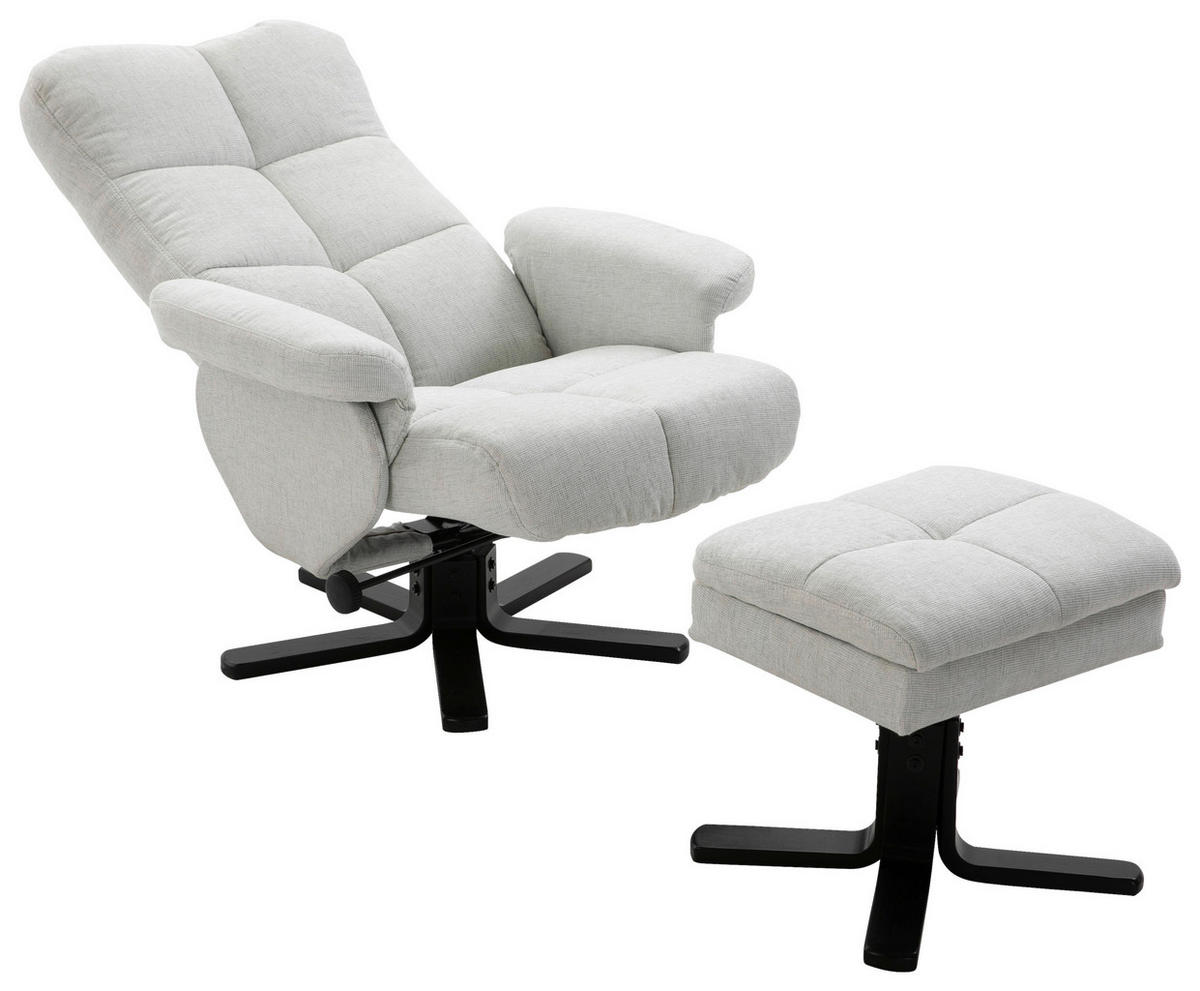 RELAXSESSELSET in Metall, Textil Schwarz, Weiß  - Schwarz/Weiß, Design, Textil/Metall (78/101/90cm) - Livetastic