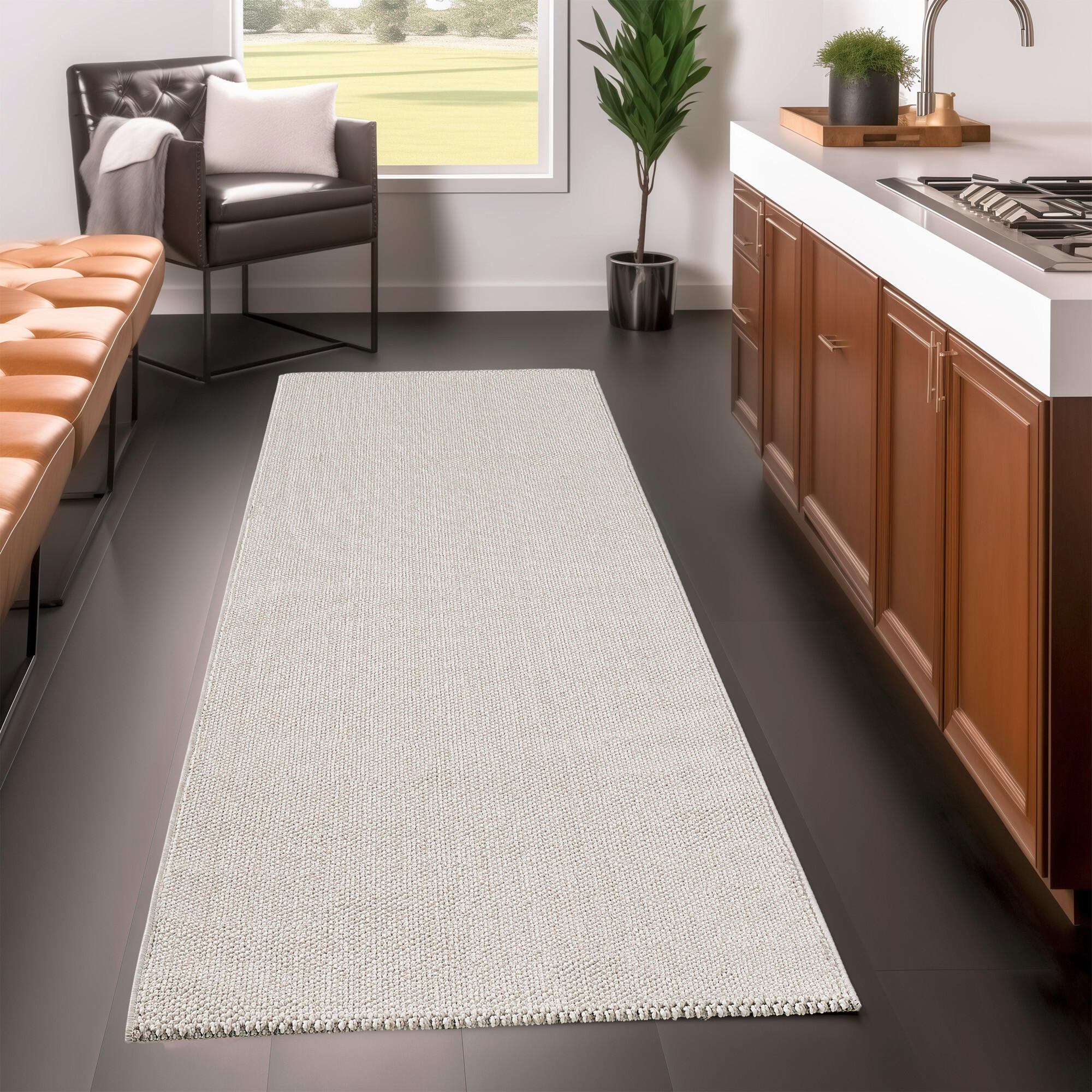 LÄUFER 80/250 cm LOOM  - Creme, Basics, Textil (80/250cm) - Novel
