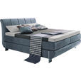 BOXSPRINGBETT 180/200 cm  in Hellgrau  - Chromfarben/Hellgrau, Design, Textil/Metall (180/200cm) - Carryhome