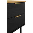 NACHTSCHRANK 45/52/40 cm  - Eichefarben/Goldfarben, Trend, Holzwerkstoff/Metall (45/52/40cm) - Xora