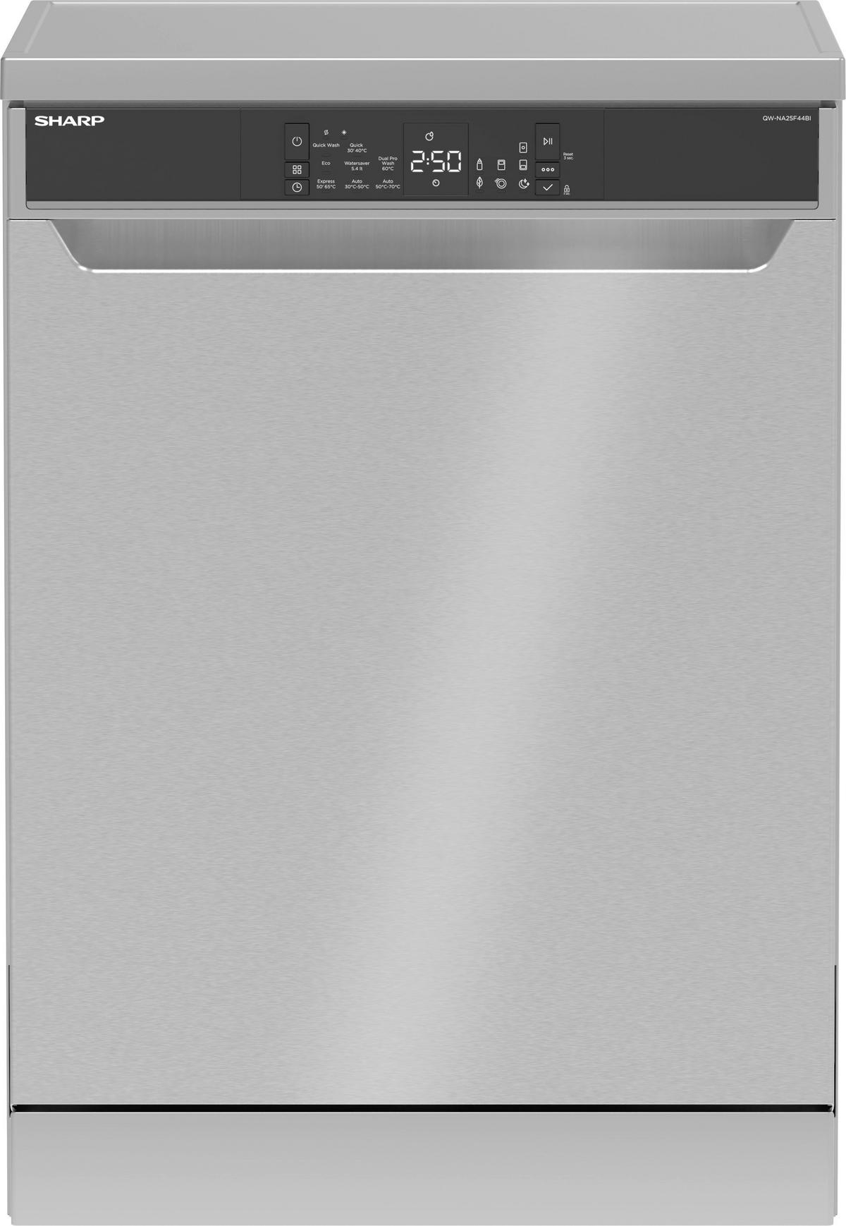 GESCHIRRSPÜLER QW-NA25F44BI-DE  - Edelstahlfarben, Trend, Metall (59,8/85/59,8cm) - Sharp