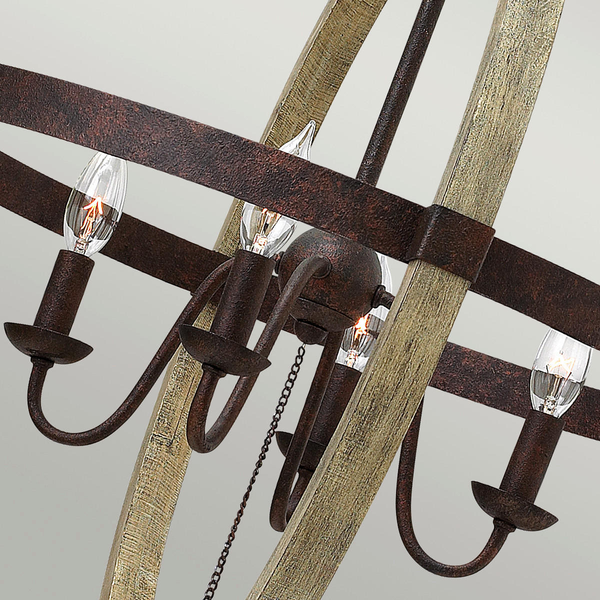 KRONLEUCHTER 61.0/82.2 cm   - Rostfarben, KONVENTIONELL, Holz/Metall (61.0/82.2cm) - Elstead Lighting