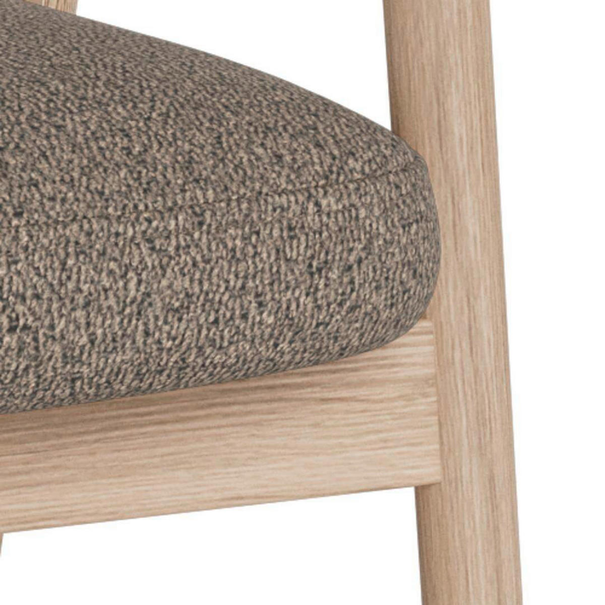 ARMLEHNSTUHL   Bouclé  Taupe  - Taupe, KONVENTIONELL, Holz/Textil (55/88/60cm) - MID.YOU