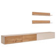 WOHNWAND Tarvis 4-teilig  in Sandfarben, Wildeiche  285/190/39 cm  - Sandfarben/Wildeiche, Design, Holz/Holzwerkstoff (285/190/39cm) - Dieter Knoll
