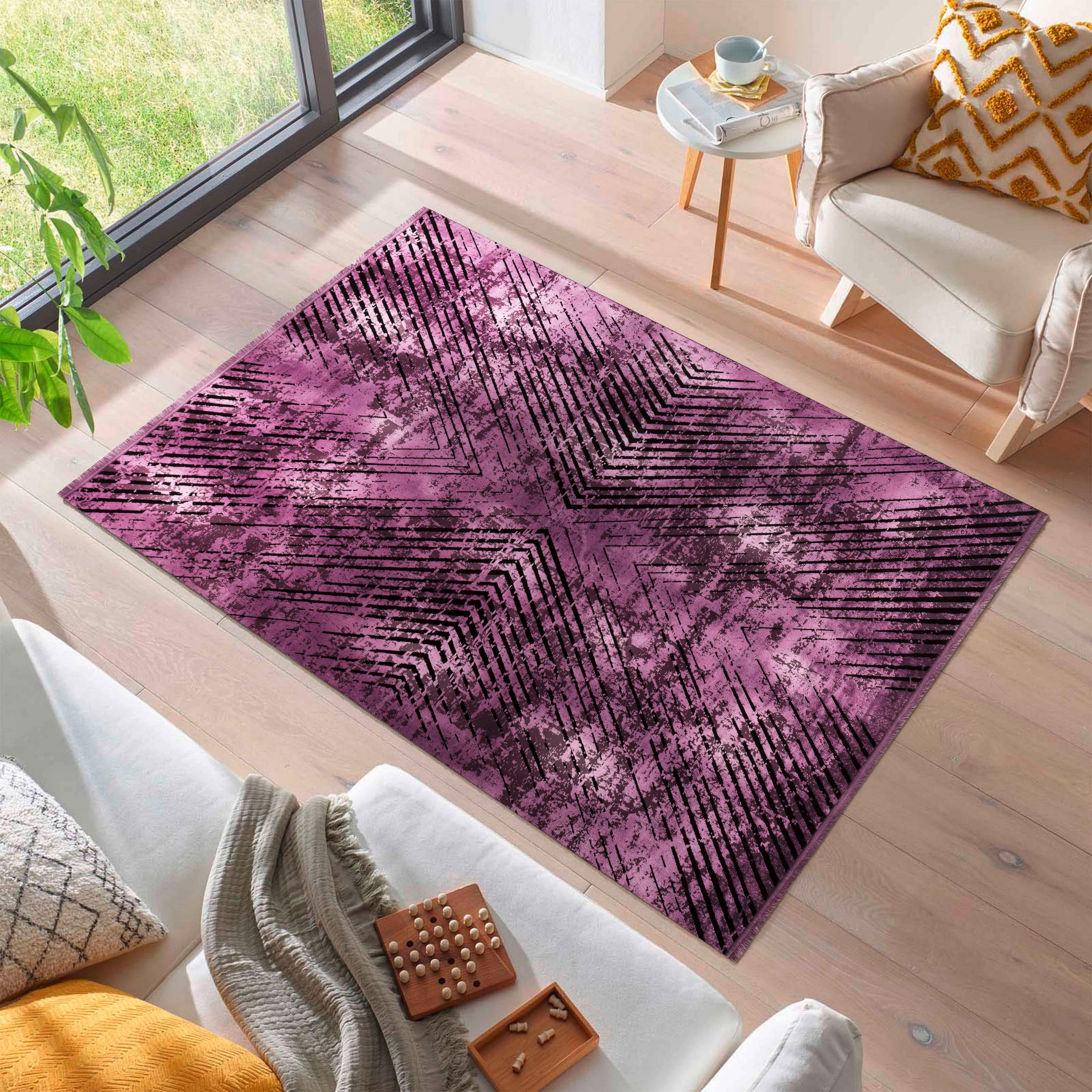 LÄUFER 80/250 cm Elite  - Lila, Design, Textil (80/250cm) - Novel