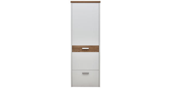 GARDEROBENSCHRANK 64/187/31 cm - Eichefarben/Silberfarben, Design, Holz/Holzwerkstoff (64/187/31cm) - Dieter Knoll