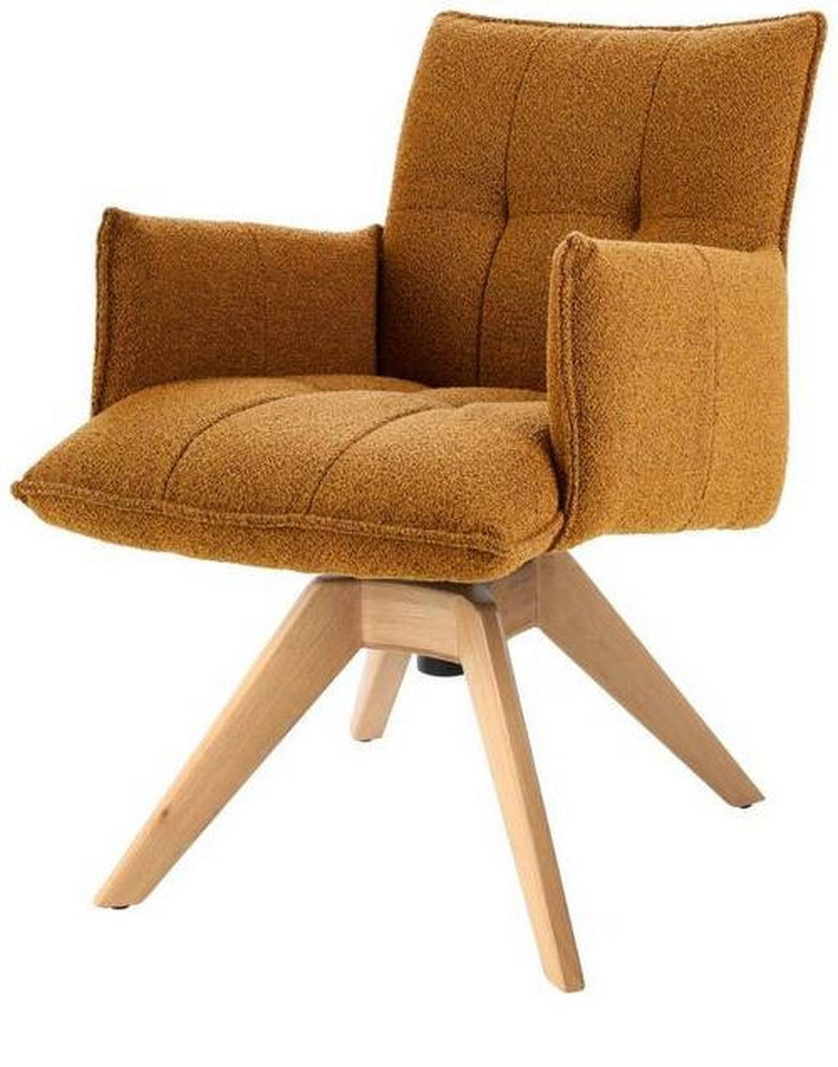 ARMLEHNSTUHL  in Webstoff  - Eichefarben/Bernsteinfarben, Design, Holz/Textil (57/86/65cm) - Valnatura