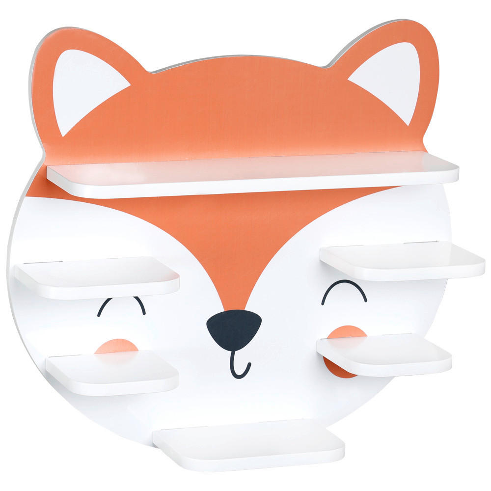 REGAL FÜR TONIBOX UND FIGUREN Orange, Weiß  - Orange/Weiß, Basics, Holzwerkstoff (45/42/12cm) - Kesper