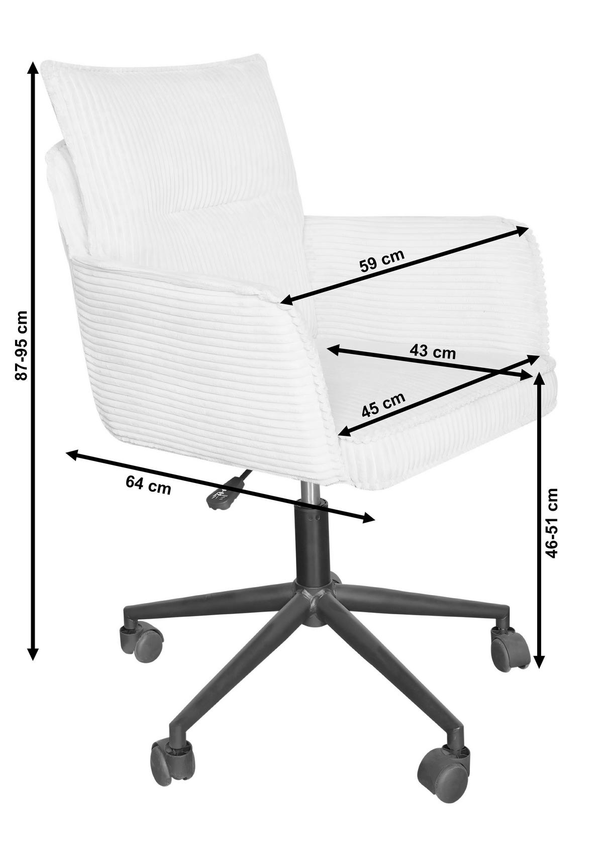 STOLICA OKRETNA  crna, bež  metal, tekstil  - bež/crna, Moderno, metal/tekstil (58,5/88/95/63cm) - Livetastic