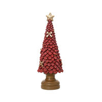 KARÁCSONYI FIGURA - piros, Basics, műanyag (12/12/36cm)
