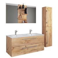 Baie 145 cm - stejar miere/alb, Modern, ceramică/material pe bază de lemn (145cm) - MID.YOU