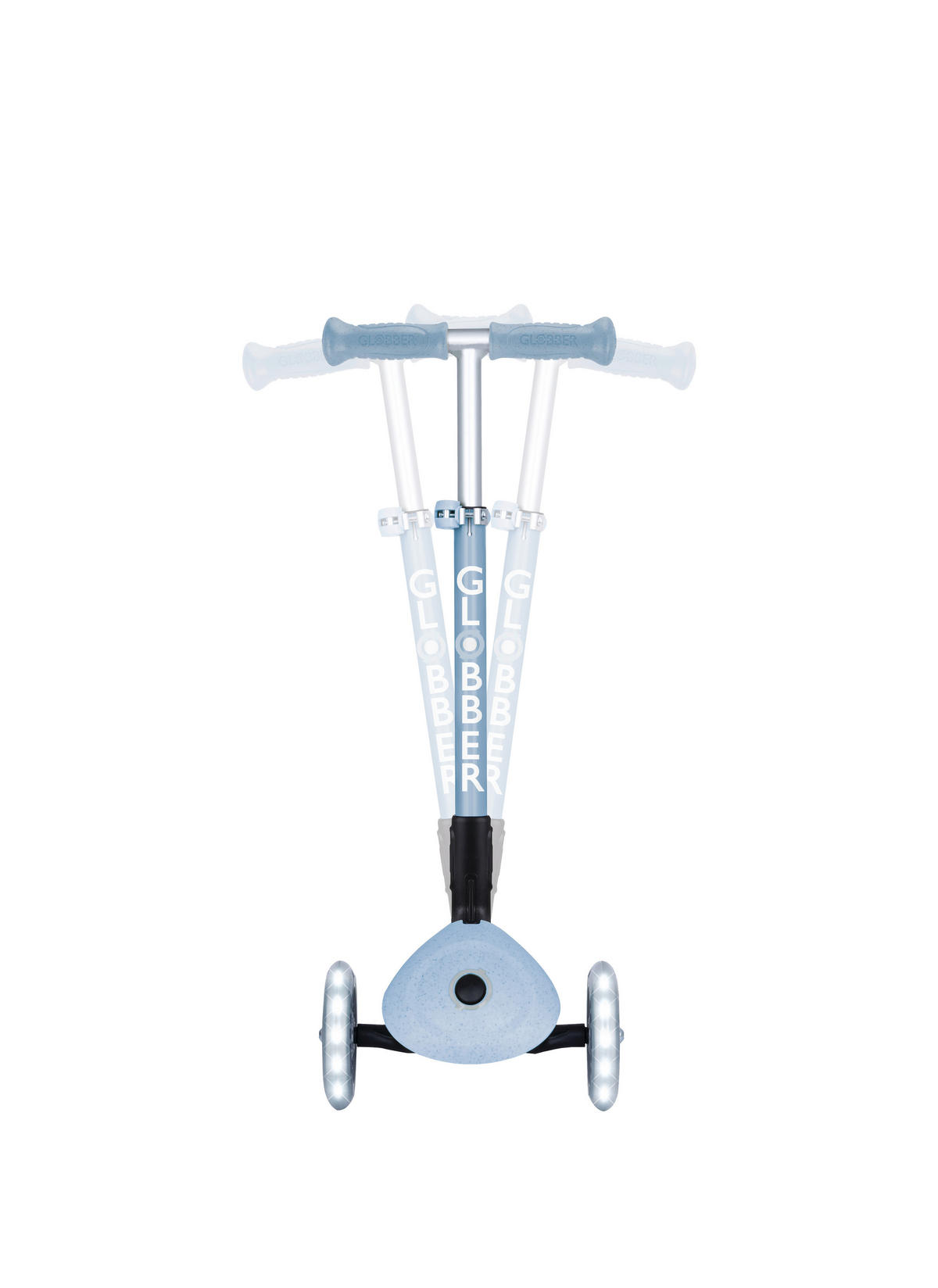 KINDERSCOOTER JUNIOR FOLDABLE LIGHTS ECO  - Pastellblau, Basics, Kunststoff (57.5/28/68cm) - GLOBBER