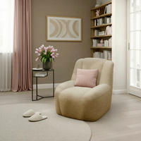 SESSEL in Chenille Taupe  - Taupe/Creme, MODERN, Kunststoff/Textil (77/82/93cm) - Livetastic