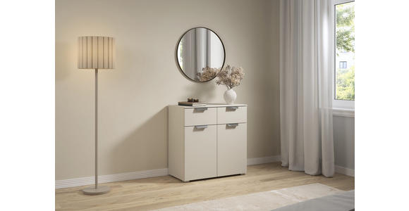 KOMMODE in 80/81/42 cm - Chromfarben/Champagner, Design, Holzwerkstoff/Metall (80/81/42cm) - Carryhome
