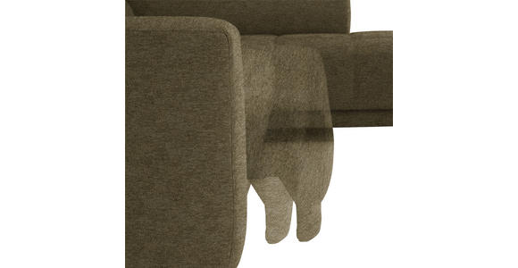 ECKSOFA in Mikrofaser Dunkelgrün 301/207 cm - Dunkelgrün/Schwarz, Design, Textil/Metall (301/207cm) - Xora