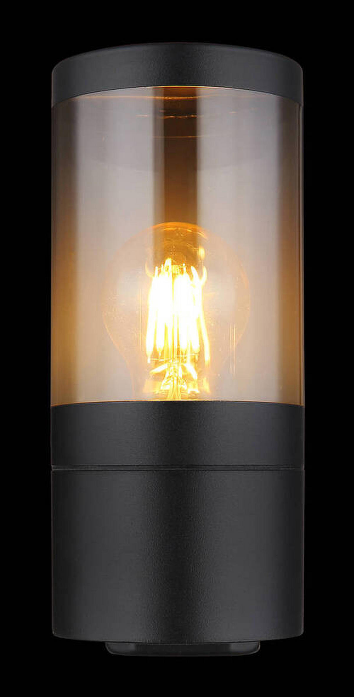 VÄGGLAMPA FÖR UTOMHUS - svart, Basics, metall/plast (10,2/15,5/24cm) - Globo