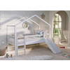 HAUSBETT Absturzsicherung, Leiter, Rutsche, Rollrost 90/200 cm  - Naturfarben/Weiß, MODERN, Holz (90/200cm) - Vipack