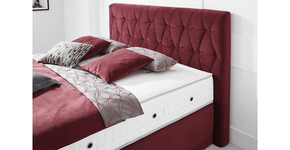 BOXSPRINGBETT 180/200 cm  in Weinrot  - Weinrot, KONVENTIONELL, Textil (180/200cm) - Ambiente