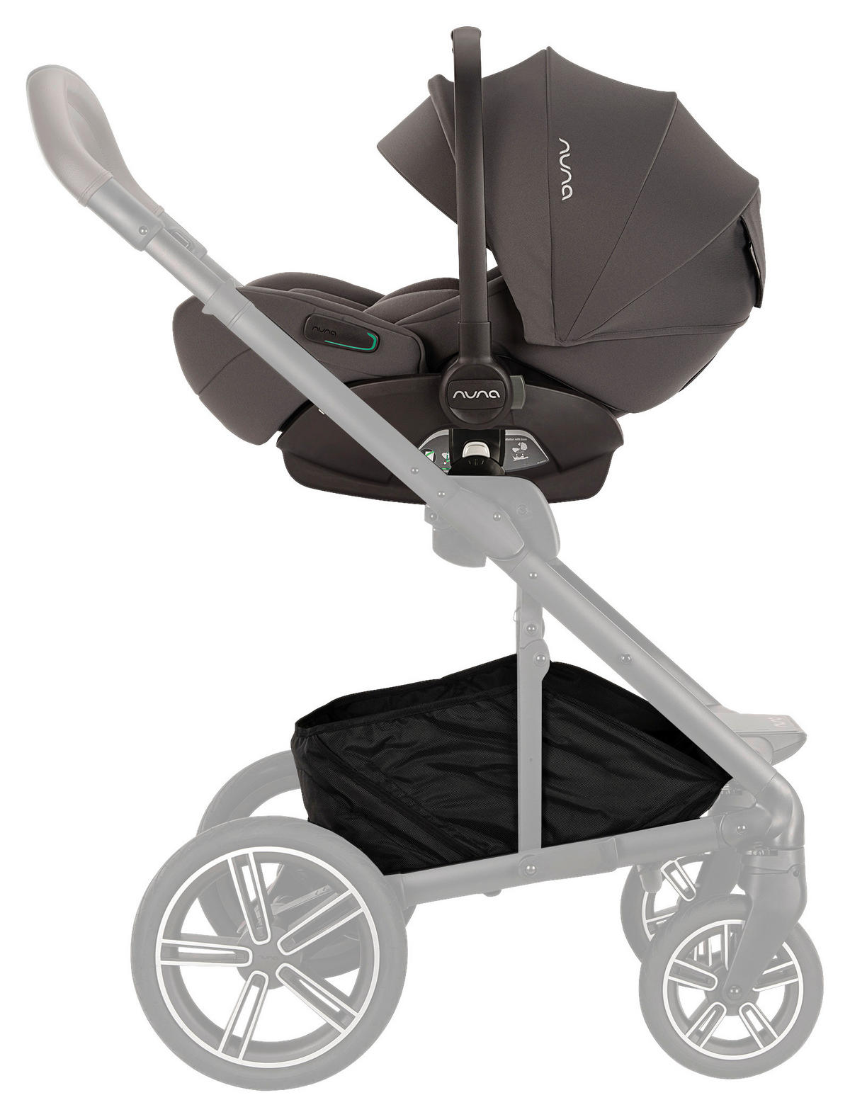 BABYSCHALE Arra flex  - Dunkelgrau, Basics, Kunststoff/Textil (77/43/59cm) - Nuna