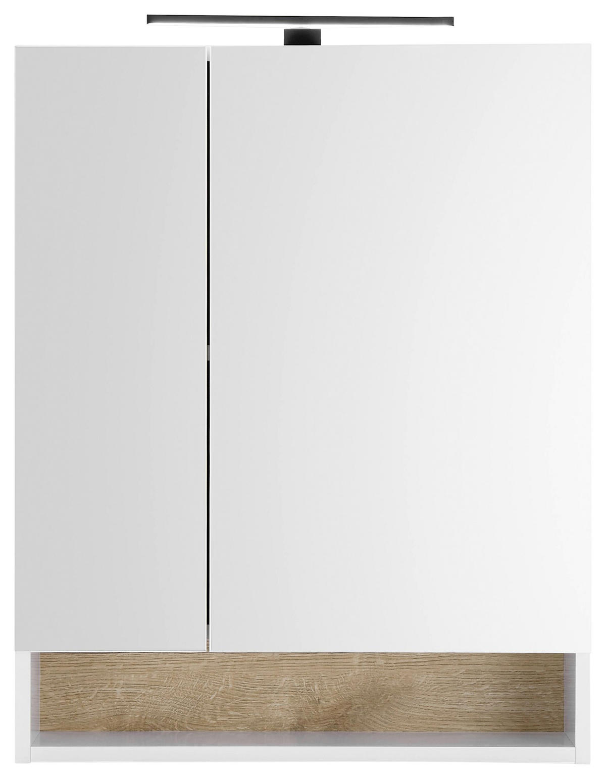 SPIEGELSCHRANK 60/75/22 cm  - Weiß, KONVENTIONELL, Glas/Holzwerkstoff (60/75/22cm) - home24