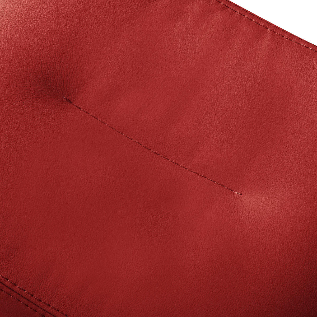 SESSELSET Echtleder Hocker    - Rot/Schwarz, Design, Leder/Metall (67/87/74cm) - Livetastic