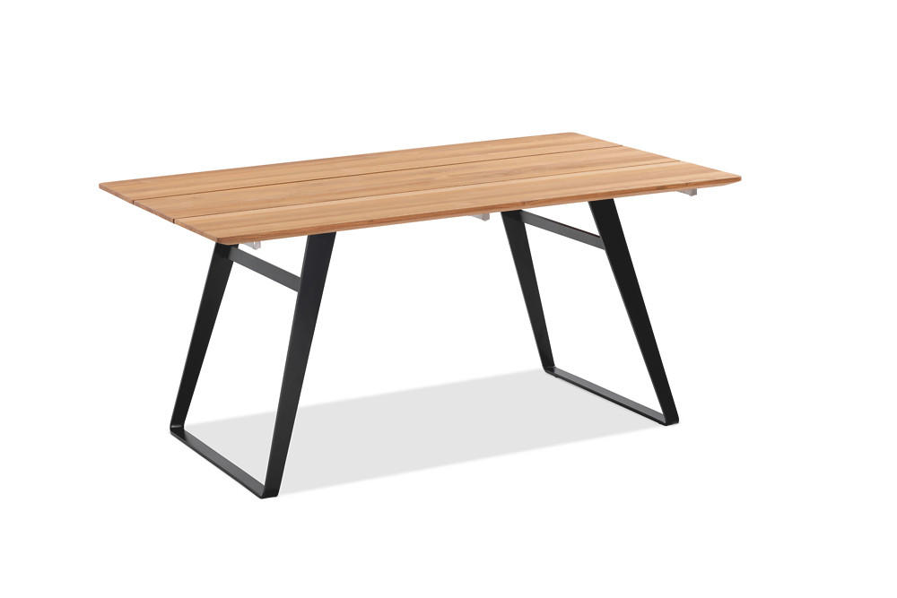 GARTENTISCH 180/95/76 cm  - Anthrazit/Teakfarben, Design, Holz/Metall (180/95/76cm)